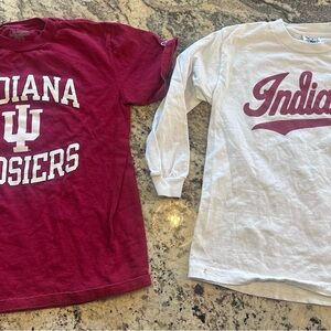 Indiana Hoosiers (IU)  Kids Shirts Set - LS  and Champiom T shirt  - sz M